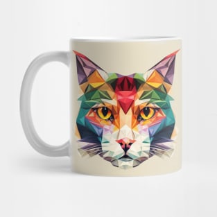 Polygon Cat Head 01 Mug